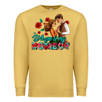 Antique Gold where is my romeo Premium Sweatshirt - AdoDesignShop
