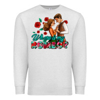 Oatmeal Heather where is my romeo Premium Sweatshirt - AdoDesignShop