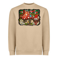 Mushroom welcome ladybug gnome background Heavyweight Sweatshirt - BarkalooDesign