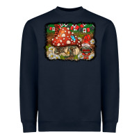 Navy welcome ladybug gnome background Heavyweight Sweatshirt - BarkalooDesign