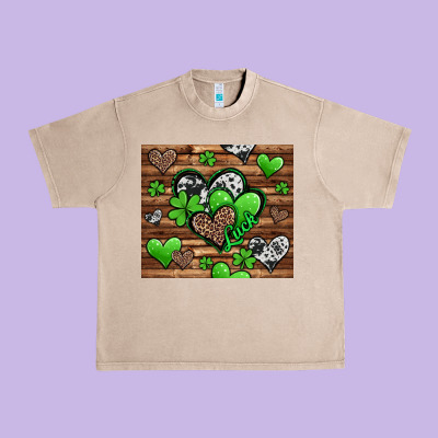 St. Patrick's Day Hearts Urban Heavy Tee Designed By Jasminsmagicworld