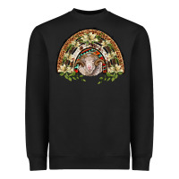 Black merino wool ram lily rainbow Heavyweight Sweatshirt - BarkalooDesign
