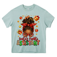 Arona santa's favorite assistant afro messy bun Heavy Core Tee - texasbilliewilder