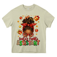 Mossy santa's favorite assistant afro messy bun Heavy Core Tee - texasbilliewilder