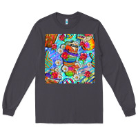Smoke hippie coffee cups and flowers and peace seamless pattern bbs Long Sleeve Tee - BundleAndBundleShop