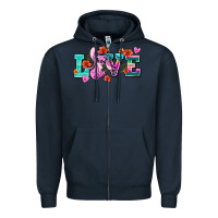 Navy love stitch Zipper Hoodie - AdoDesignShop