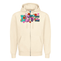 Sandshell love stitch Zipper Hoodie - AdoDesignShop