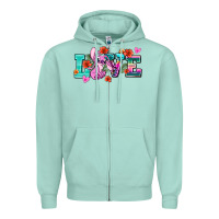 Seafoam love stitch Zipper Hoodie - AdoDesignShop