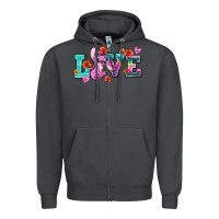 Smoke love stitch Zipper Hoodie - AdoDesignShop