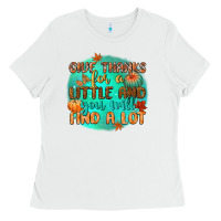 White give thanks for a little and you will find a lot Ladies Tee - CowGirlArtShop
