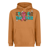 Meerkat stronger than cancer with cancer ribbon Heavyweight Hoodie - AdoDesignShop