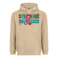 Mushroom stronger than cancer with cancer ribbon Heavyweight Hoodie - AdoDesignShop