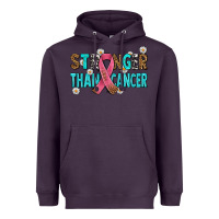 Plum stronger than cancer with cancer ribbon Heavyweight Hoodie - AdoDesignShop