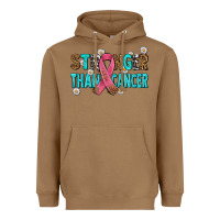 Toasted Coconut stronger than cancer with cancer ribbon Heavyweight Hoodie - AdoDesignShop