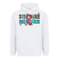 White stronger than cancer with cancer ribbon Heavyweight Hoodie - AdoDesignShop