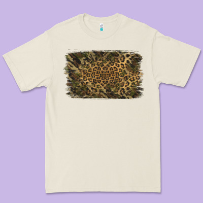 Camouflage Leopard Background Premium Tee Designed By Jasminsmagicworld