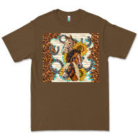 Cacao horses with sunflowers Premium Tee - TumblerDesignByShophia
