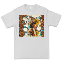 Dove Grey horses with sunflowers Premium Tee - TumblerDesignByShophia