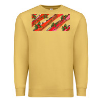 Antique Gold leopar and cowhide with mistletoe Premium Sweatshirt - AdoDesignShop