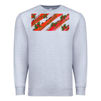 Heather Grey leopar and cowhide with mistletoe Premium Sweatshirt - AdoDesignShop