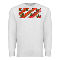 Oatmeal Heather leopar and cowhide with mistletoe Premium Sweatshirt - AdoDesignShop