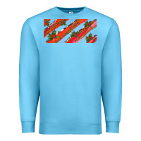 Ocean Blue leopar and cowhide with mistletoe Premium Sweatshirt - AdoDesignShop