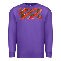 Purple leopar and cowhide with mistletoe Premium Sweatshirt - AdoDesignShop