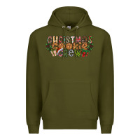 Army Green christmas cookie crew Premium Hoodie - CowhideDigitalArt