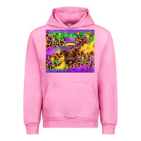 Fuchsia Pink highland cow mardi gras tumbler Urban Hoodie - JahusDesignShop