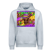 Heather Grey highland cow mardi gras tumbler Urban Hoodie - JahusDesignShop