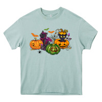 Arona Black cat and pumpkin Heavy Core Tee - NancyCooperArtShop