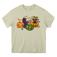 Mossy Black cat and pumpkin Heavy Core Tee - NancyCooperArtShop