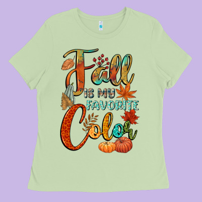 Fall Is My Favorite Color Ladies Tee Designed By Cowgirlartshop