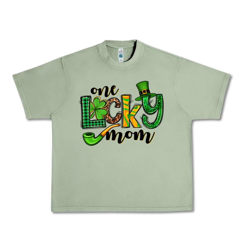 One Lucky Mom St. Patrick's Urban Heavy Tee by OliviaCreatesArt | Teevron