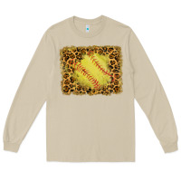 Mushroom watercolor glitter leopard softball background Long Sleeve Tee - RanaPortraitStore