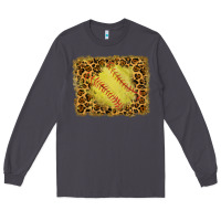 Smoke watercolor glitter leopard softball background Long Sleeve Tee - RanaPortraitStore