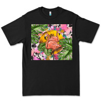 Black flamingo with leopard Premium Tee - TumblerDesignByShophia