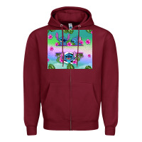Burgundy custom name stitch Zipper Hoodie - AdoDesignShop