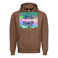 Chestnut custom name stitch Zipper Hoodie - AdoDesignShop