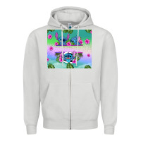 Dove Grey custom name stitch Zipper Hoodie - AdoDesignShop