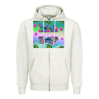 Oatmeal Heather custom name stitch Zipper Hoodie - AdoDesignShop