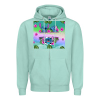 Seafoam custom name stitch Zipper Hoodie - AdoDesignShop
