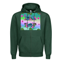 Sports Green custom name stitch Zipper Hoodie - AdoDesignShop