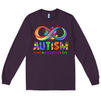 Plum Autism accept understand love Long Sleeve Tee - FaDigitalArtStudio