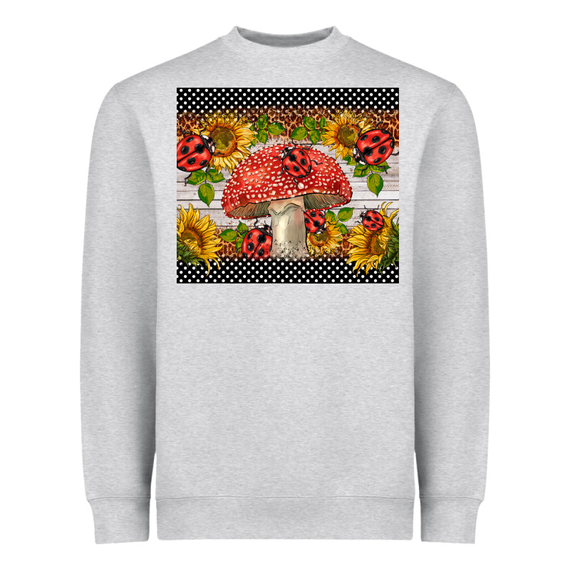 Ladybug Mushrooms Heavyweight Sweatshirt by BarkalooDesign | Teevron