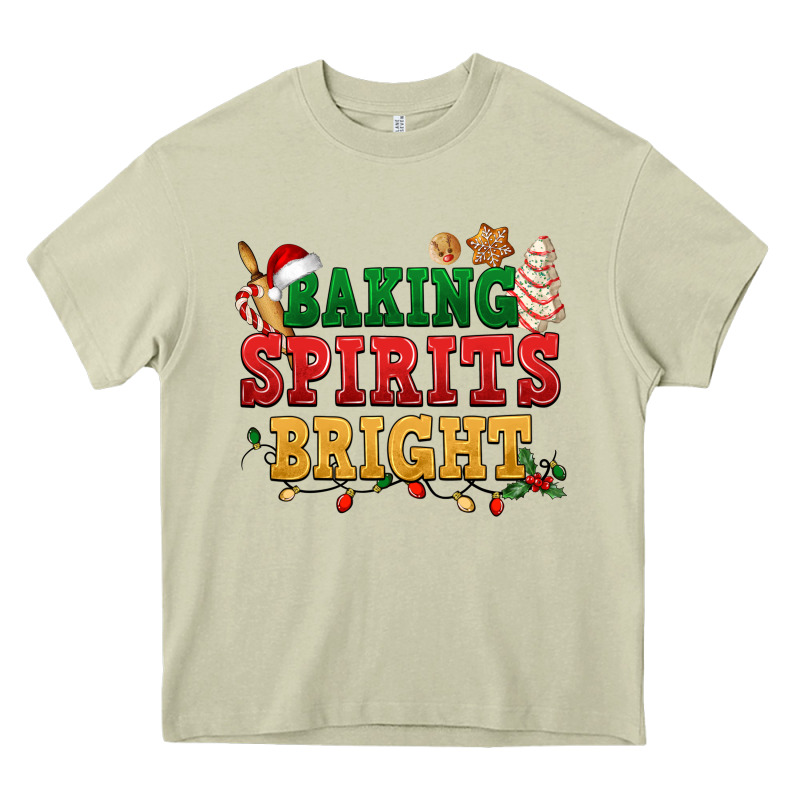 Baking Spirits Bright Heavy Core Tee by NancyCooperArtShop | Teevron