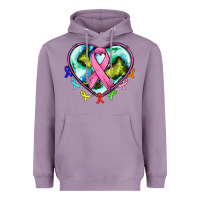 Lavender heart earth and cancer ribbon Heavyweight Hoodie - AdoDesignShop
