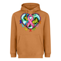 Meerkat heart earth and cancer ribbon Heavyweight Hoodie - AdoDesignShop
