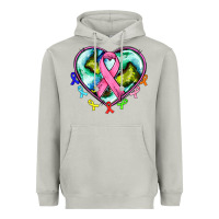 Moon Dust heart earth and cancer ribbon Heavyweight Hoodie - AdoDesignShop