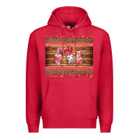 Cardinal valentines day gnomes leopard Premium Hoodie - Jasminsmagicworld